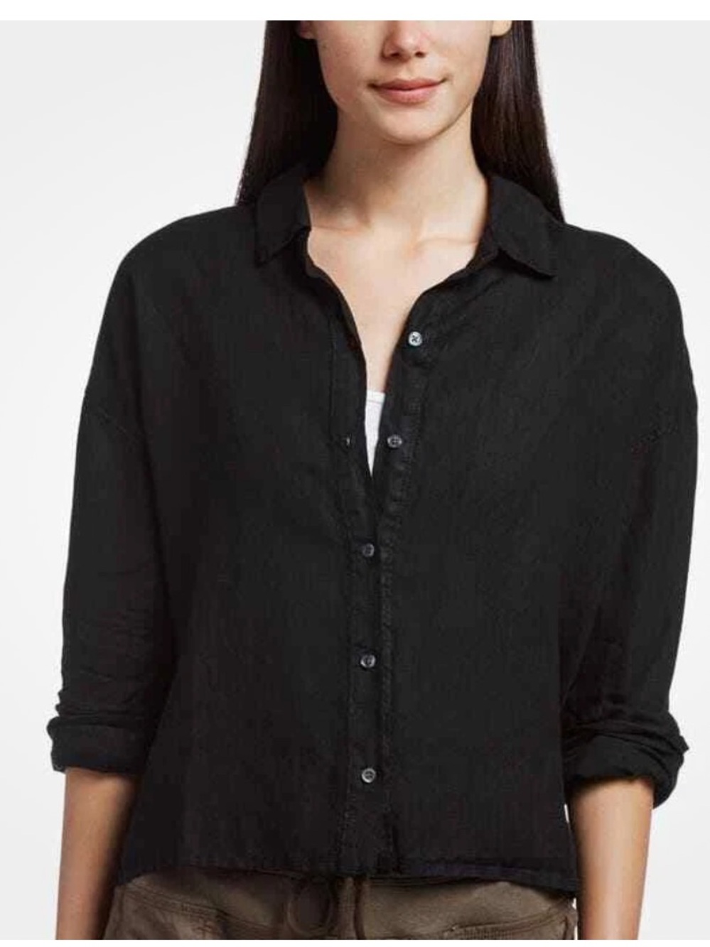 James Perse Boxy Linen Shirt